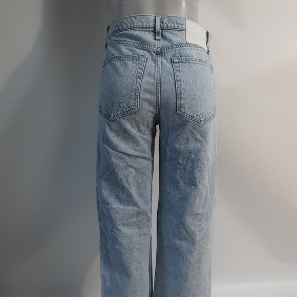 Women Rag & Bone New Girl Ruth Light Blue Super High-Rise Straight Denim Jean 26 - Picture 5 of 10